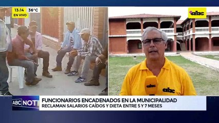Puerto Casado: funcionarios encadenados en la municipalidad