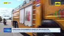 Video: caravana de Bomberos marchó en Asunción