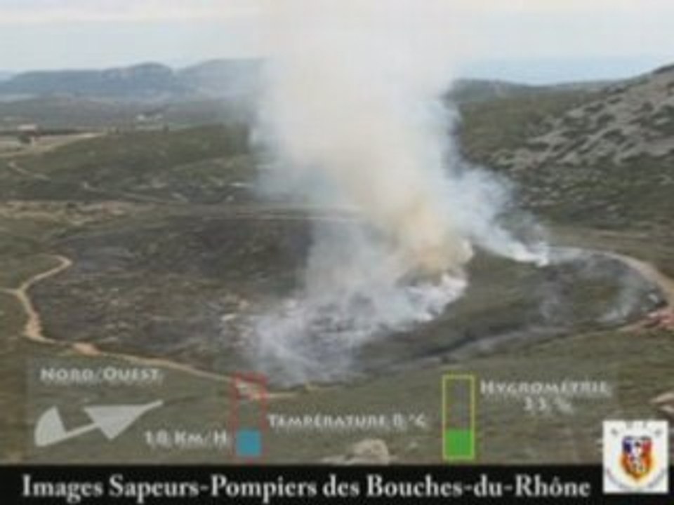 essai de retardant  à Carpiagne 2008