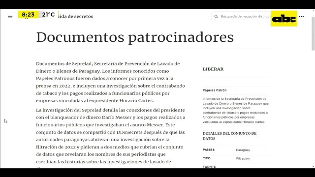 Video: Publican documentos filtrados de informe de Seprelad a Cartes