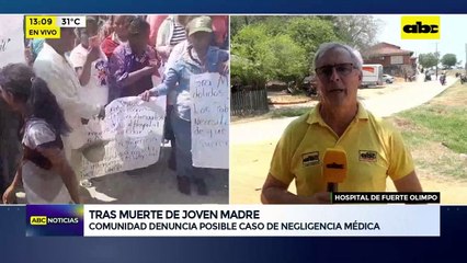 Fuerte Olimpo: Tras muerte de joven madre, comunidad denuncia posible caso de negligencia médica