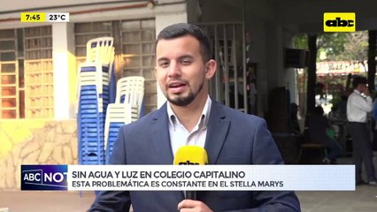 Video: sin agua y luz en colegio capitalino