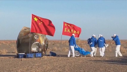 Regreso De Astronautas Chinos Eei