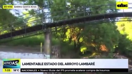 Así estaba hace dos años,  zona del arroyo Lambaré donde desaparecieron dos militares