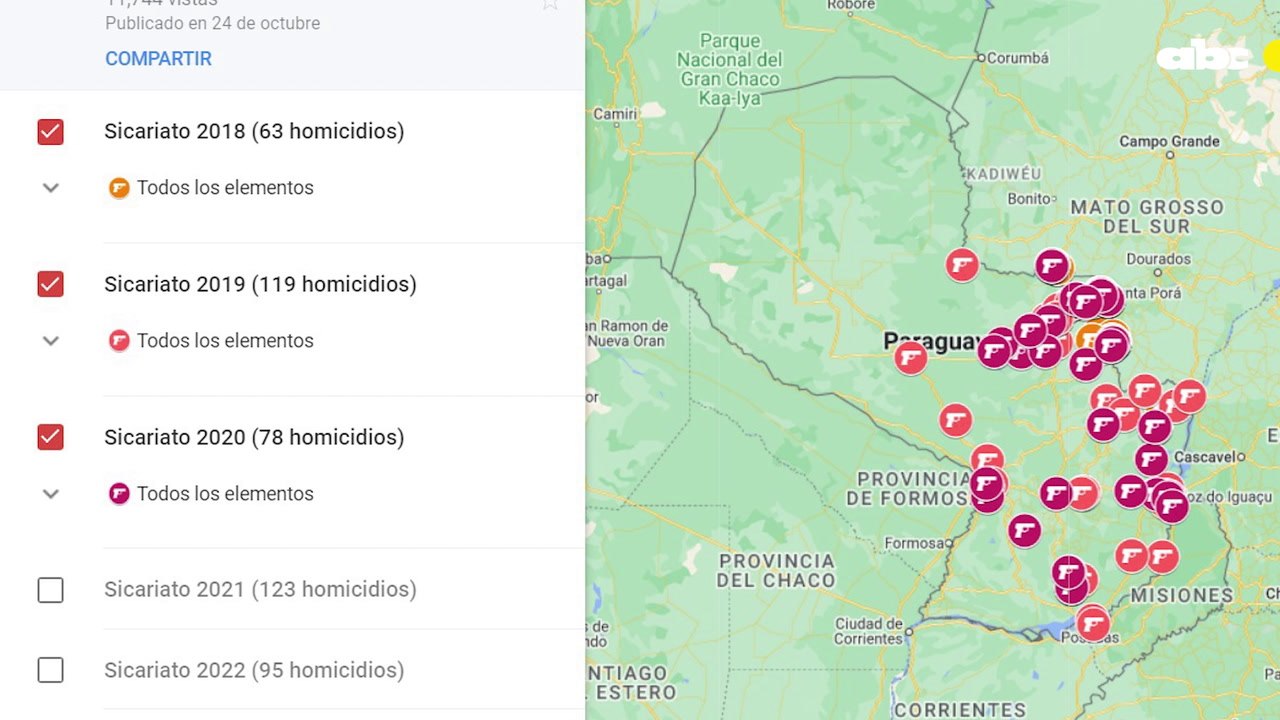 Mapa Del Sicariato En Paraguay