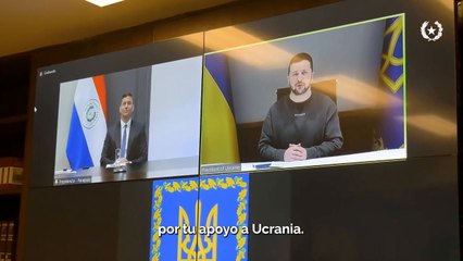 Santiago Peña Conversando Con Vlodomir Zelenski