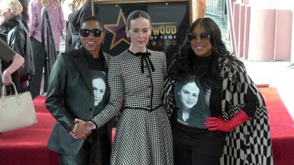 Jessica Betts and Niecy Nash attend Sarah Paulson's Hollywood Walk of Fame star unveiling ceremony