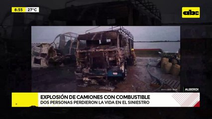 Alberdi: dos fallecidos tras explosión de camiones con combustible de contrabando