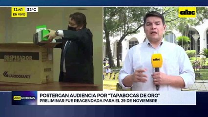 Video: Postergan audiencia por “tapabocas de oro”