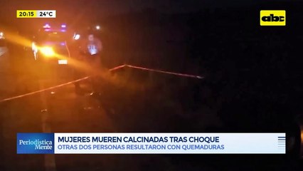 Acahay: mujeres mueren calcinadas tras choque