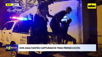 Video: Dos asaltantes capturados tras persecución