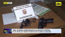 Video: Tres jóvenes aprehendidos durante control