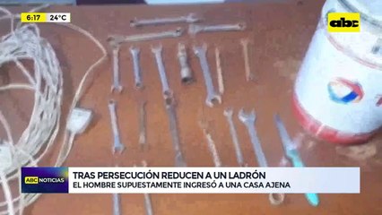 Video: Tras persecución reducen a un ladrón