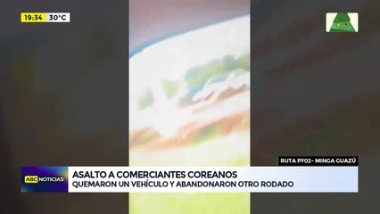 Asalto a comerciantes coreanos: quemaron un vehículo y abandonaron otro rodado