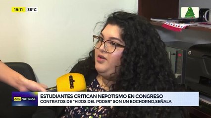 Video: estudiantes critican nepotismo en Congreso