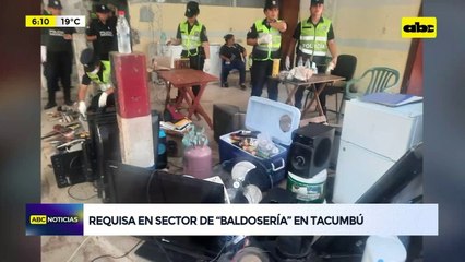 Video: Requisa en sector de “Baldosería” en Tacumbú