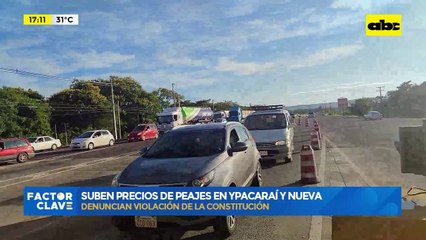 Suba de precios de peajes: denuncian violación de la constitución
