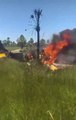 Una avioneta se incendia tras caer en la ciudad de Luque