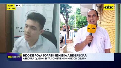 Hijo de Roya Torres se niega a renunciar: asegura que no está cometiendo ningún delito