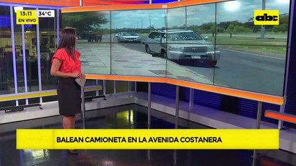 Video: Balean camioneta en la Avenida Costanera