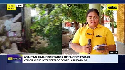 Tavapy: asaltan transportador de encomiendas