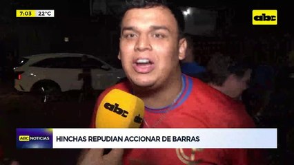 Video: hinchas de Cerro Porteño repudian accionar de barras