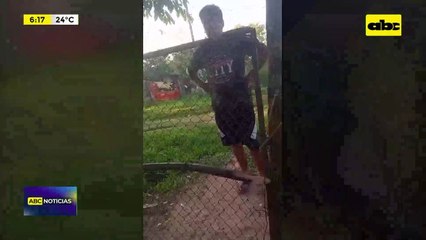Video: Golpeó brutalmente a su vecina