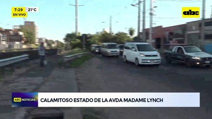 Video: calamitoso estado de la avda. Madame Lynch