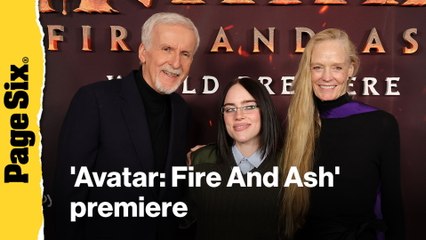 Sam Worthington, James Cameron, Zoe Saldaña and more celebrities attended the 'Avatar: Fire And Ash' premiere