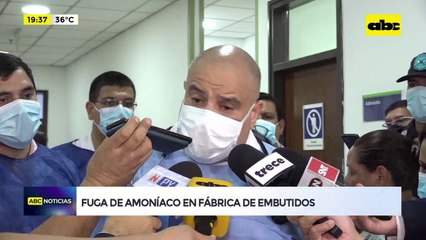 Video: fuga de amoníaco en fábrica de embutidos de San Lorenzo