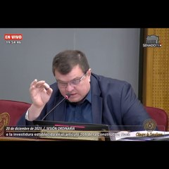 Dionisio Amarilla Defendiendo La Modificación Del Reglamento Para La Pérdida De Investidura