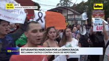 Video: manifestación de estudiantes contra el nepotismo y el atropello cartista