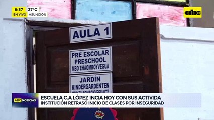 Video: Clases comienzan con retraso en escuela Carlos Antonio López
