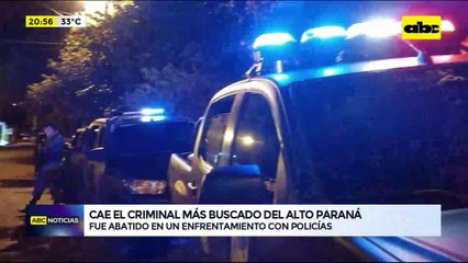 Video: el criminal más buscado del Alto Paraná, cae abatido en enfrentamiento con policías