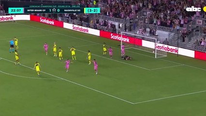 La asistencia de Diego Gómez en el gol de Lionel Messi