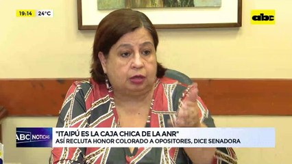 Video: “Itaipú es la caja chica de la ANR”, así recluta Honor Colorado a opositores, dice senadora