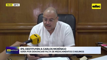 Ips Destituyen A Carlos Morínigo Por Denunciar Falta De Medicamentos E Insumos