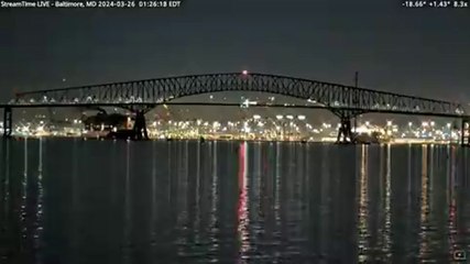 Así fue el desplome del puente en Baltimore