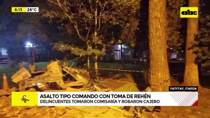 Golpe tipo comando en Yatytaý: Delincuentes habrían llevado G. 338 millones