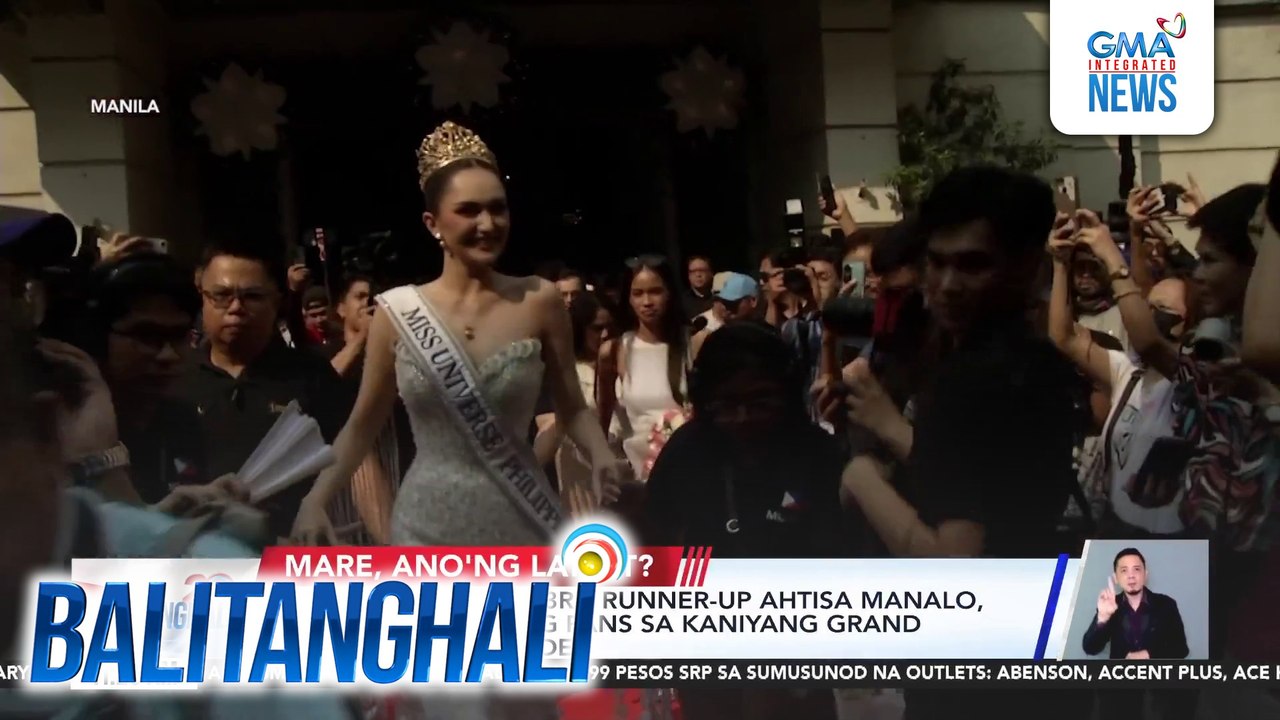 Miss Universe 2025 3rd runner-up Ahtisa Manalo, pinasalamatan ang fans sa kaniyang grand homecoming parade | Balitanghali