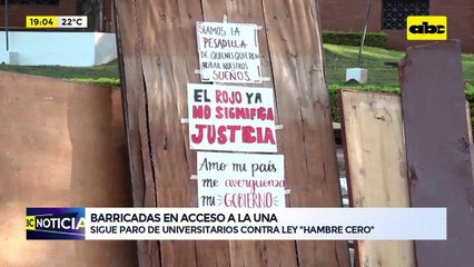 Sigue paro de universitarios contra ley Hambre Cero barricadas ya no permiten acceso a la UNA