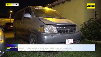 Video: Una camioneta robada fue abandonada
