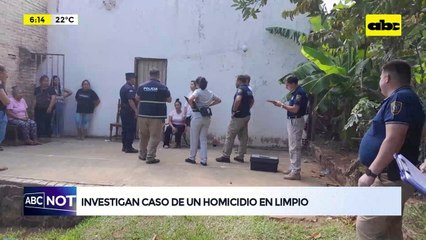 Video: Investigan caso de un homicidio en Limpio