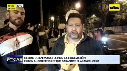Arancel Cero: estudiantes de Pedro Juan Caballero marchan para exigir que se aseguren los fondos