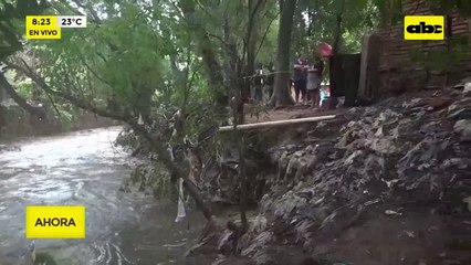 Limpio: cauces hídricos desbordados luego de la intensa lluvia