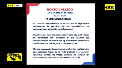 Video: Diputada alerta sobre supuesta intención de retirarle investidura