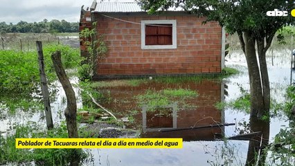 Así viven los pobladores de Tacuara - Ñeembucú en medio del agua