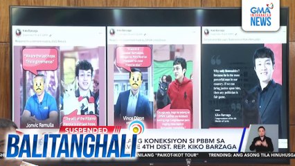 Malaca1ñang - Walang koneksiyon si PBBM sa suspensiyon ni Cavite 4th Dist. Kep. Kiko Barzaga | Balitanghali