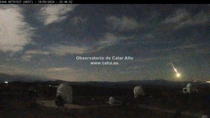 Video: registran el paso de una enorme bola de fuego sobre España y Portugal