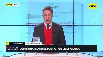 Video: Jatar Fernández responde sobre el pedido de comisionamiento de Mauro Ruíz Díaz en Diputados